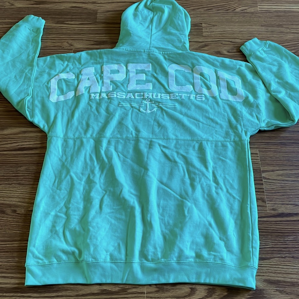 Cape Cod Spirit Hoodie Aqua Mint Unisex Medium Oversized